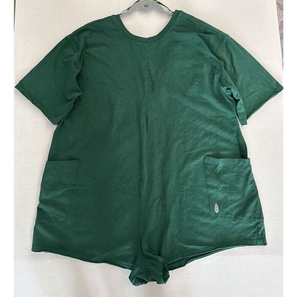 Free People Movement OB1960599 Women's Sz Large Beach Green Hot Shot Tee Romper - Picture 5 of 11